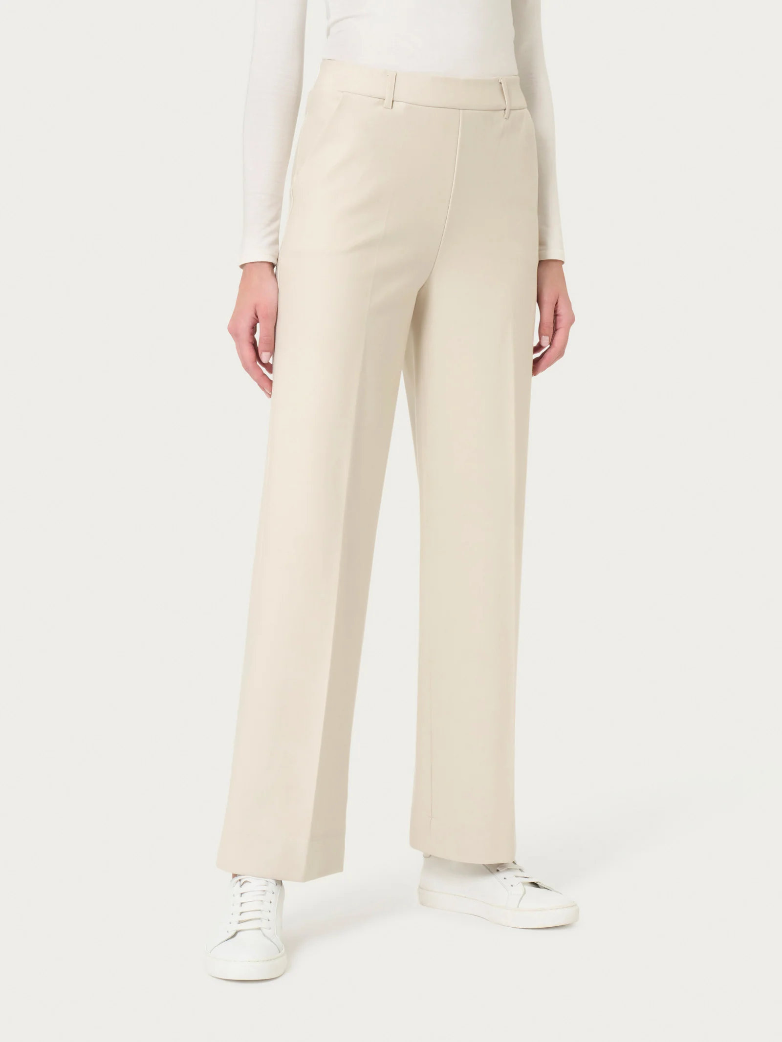 Pantalone Ampio alla Caviglia-Cropped Wide