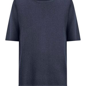 Maglia girocollo in Crêpe Lurex-Ragno