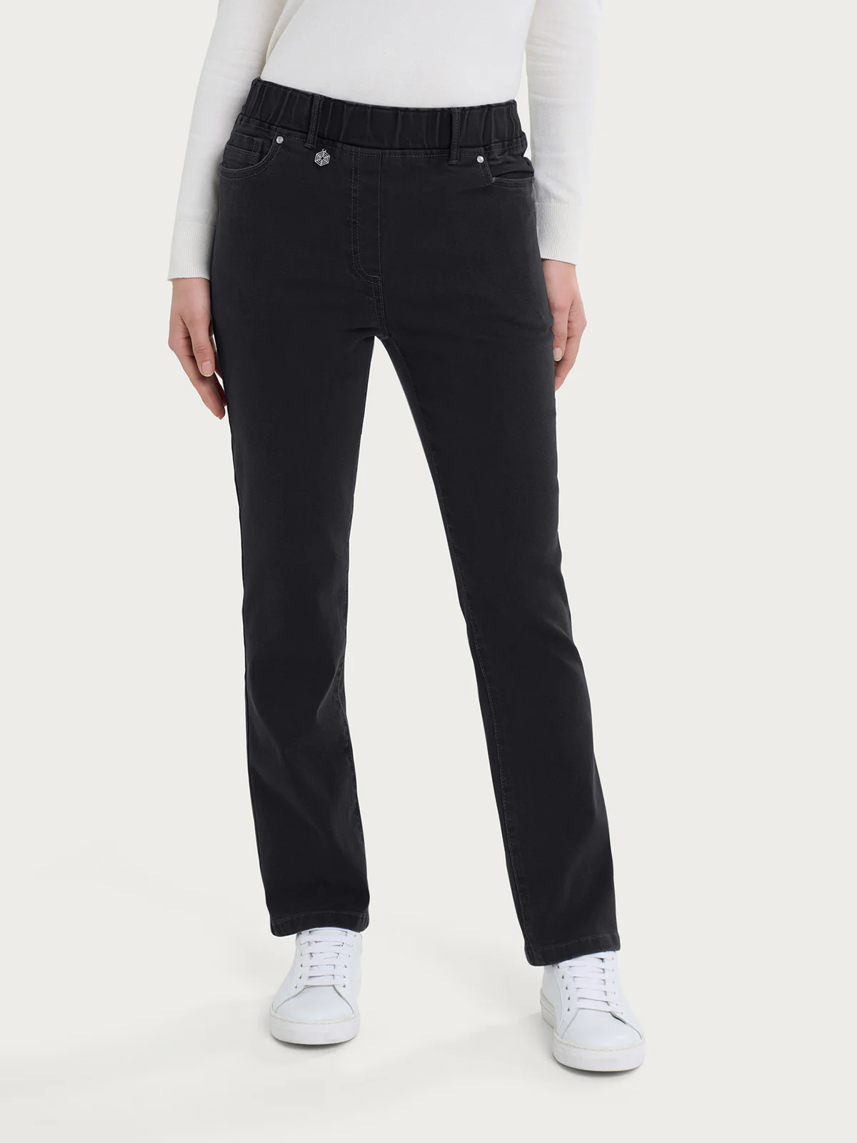 Jeans dritto con tasche in Super Denim - Antracite - RAGNO