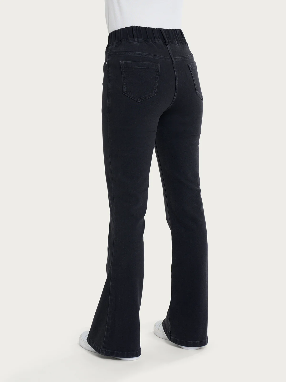 Jeans flare con tasche in Super Denim - Antracite - RAGNO - immagine 2