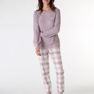 Pigiama Girocollo in flanella di cotone-Lovable