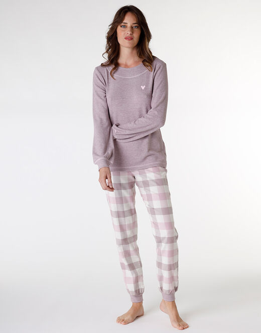 Pigiama Girocollo in flanella di cotone-Lovable