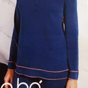Pigiama Serafino-q.bo'/ Blu