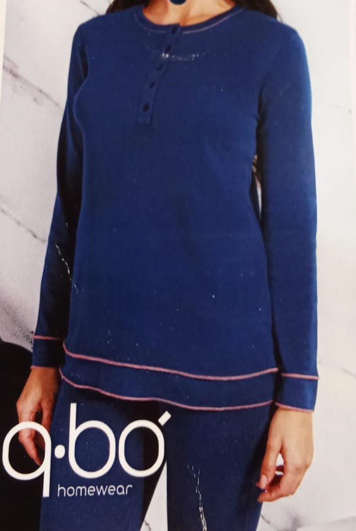 Pigiama Serafino-q.bo'/ Blu