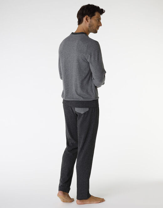 Pigiama lungo in interlock-Uomo-Lovable - immagine 3