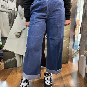 JEANS CROPPED WIDE CON TASCHE-RAGNO