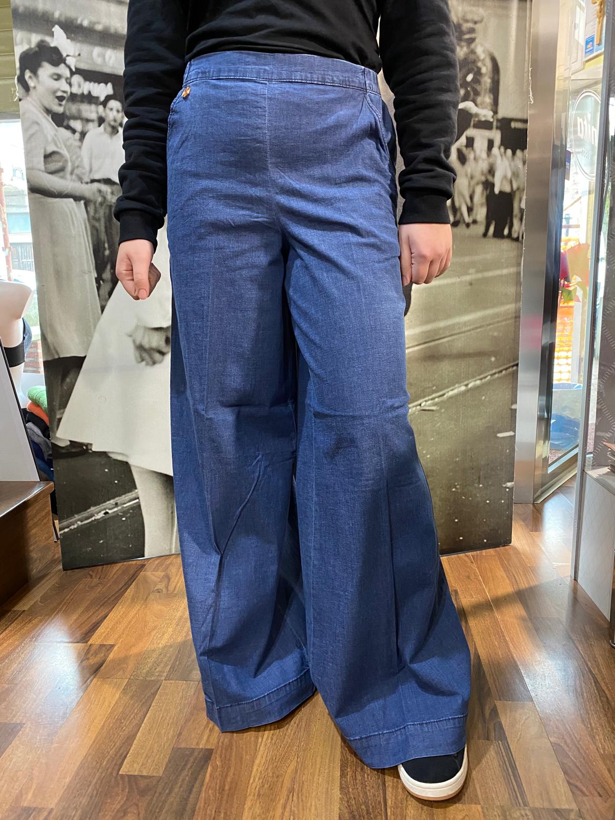 JEANS PALAZZO CON TASCHE-RAGNO