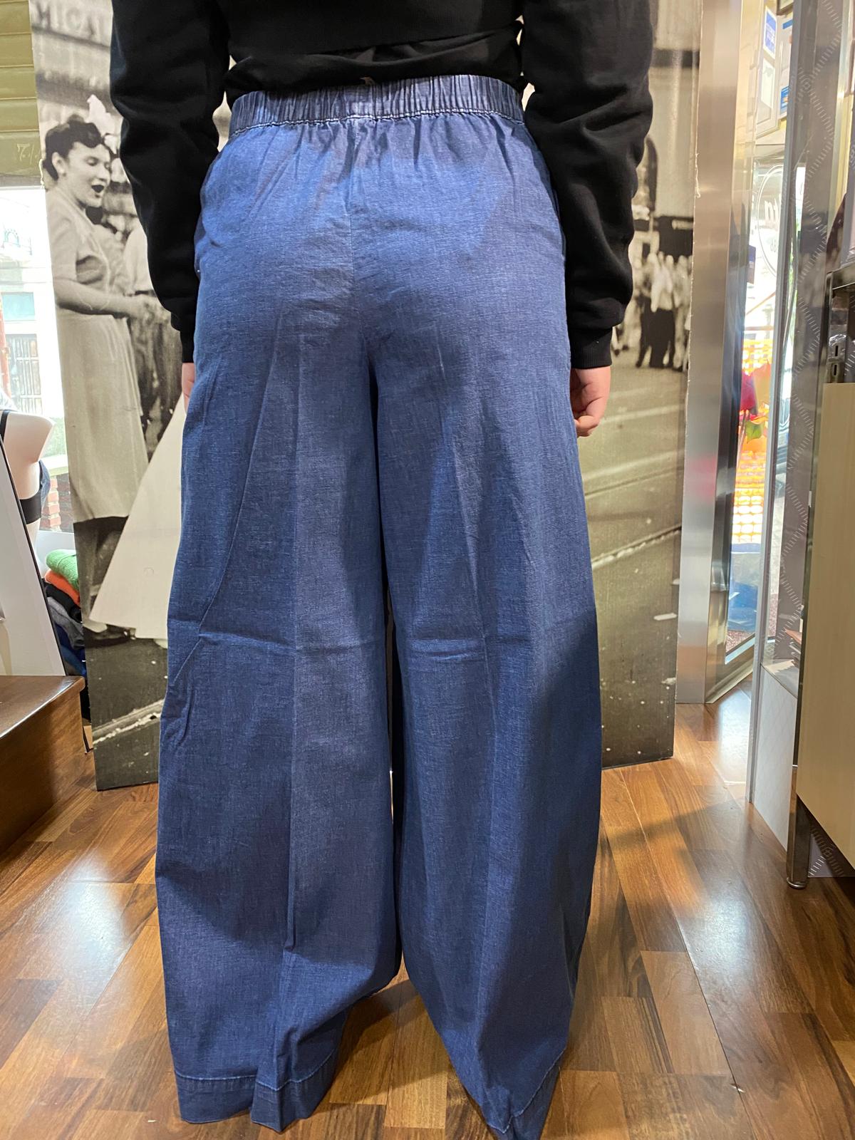 JEANS PALAZZO CON TASCHE-RAGNO - immagine 2