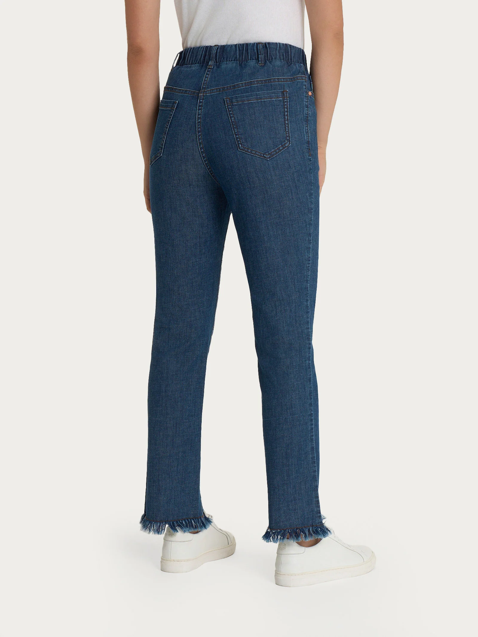 JEANS SFRANGIATO DRITTO CON TASCHE-RAGNO - immagine 2