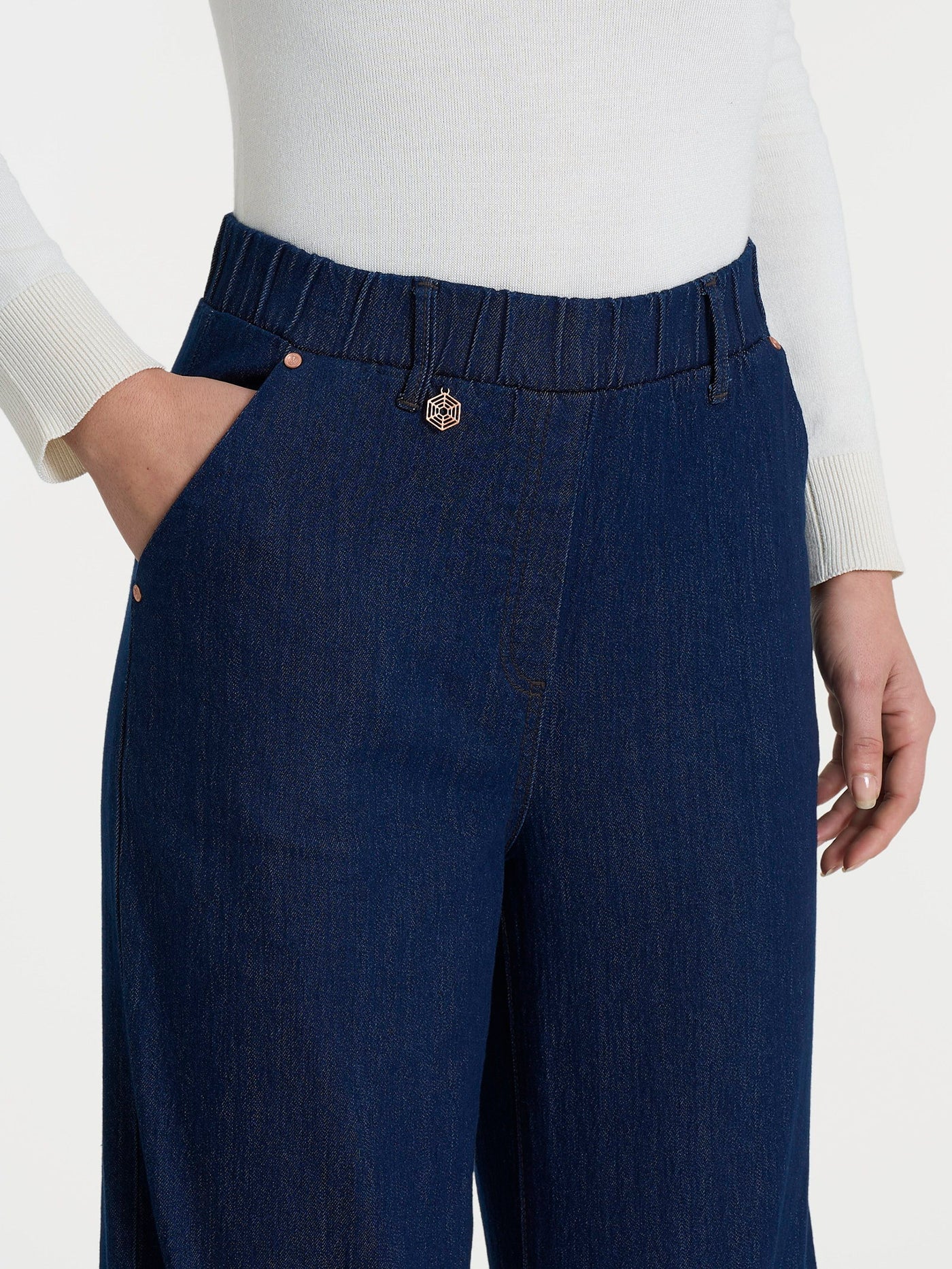 JEANS AMPIO ALLA CAVIGLIA-RAGNO - immagine 3