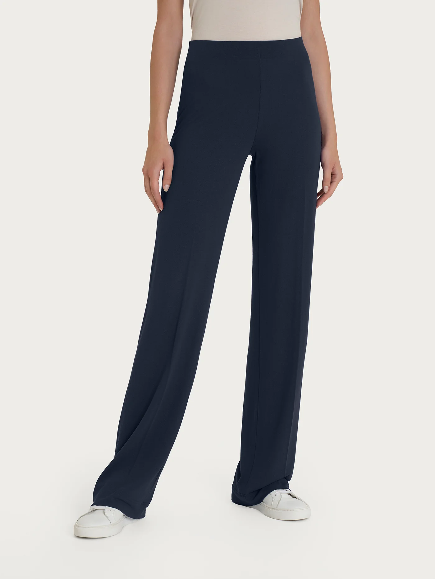 PANTALONE AMPIO IN JERSEY DI VISCOSA CREPE-RAGNO - immagine 4
