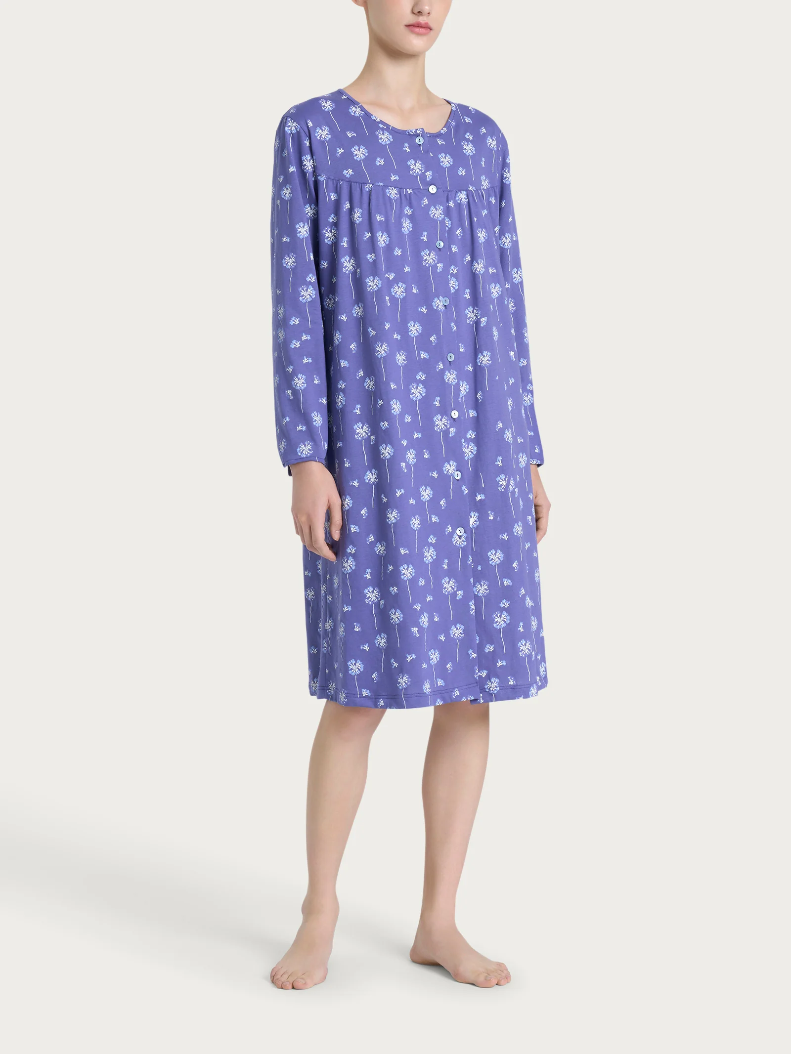 CAMICIA DA NOTTE APERTA M/L-RAGNO
