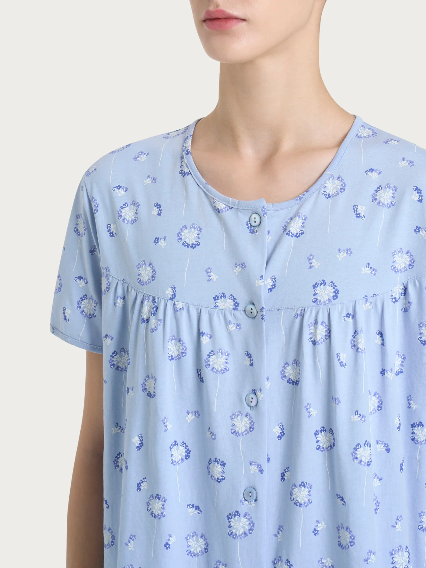 CAMICIA DA NOTTE APERTA M/C-RAGNO - immagine 3