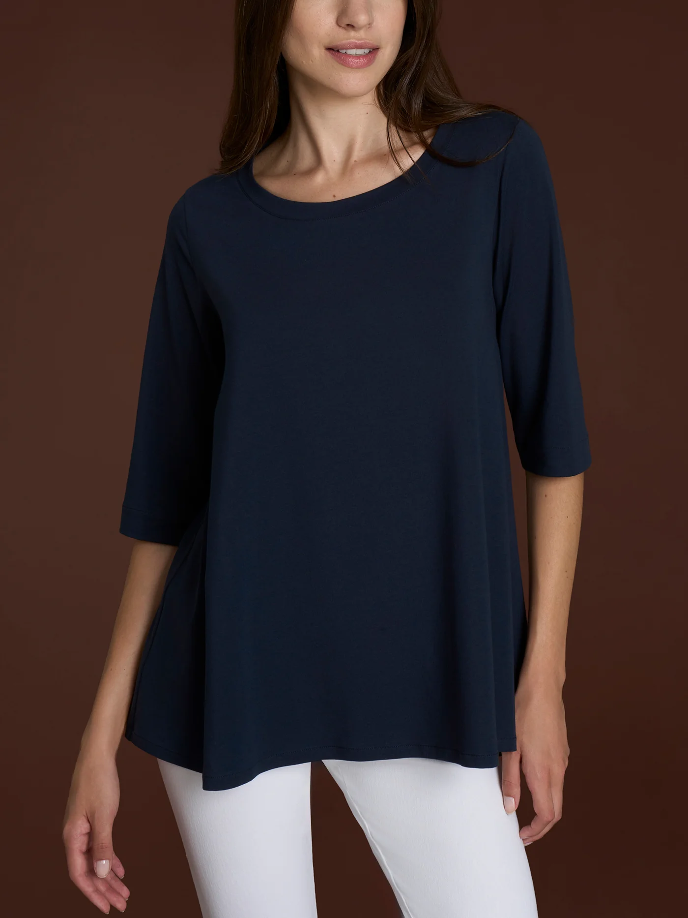 MAGLIETTA CON MANICA 3/4 in COTONE-RAGNO - immagine 4