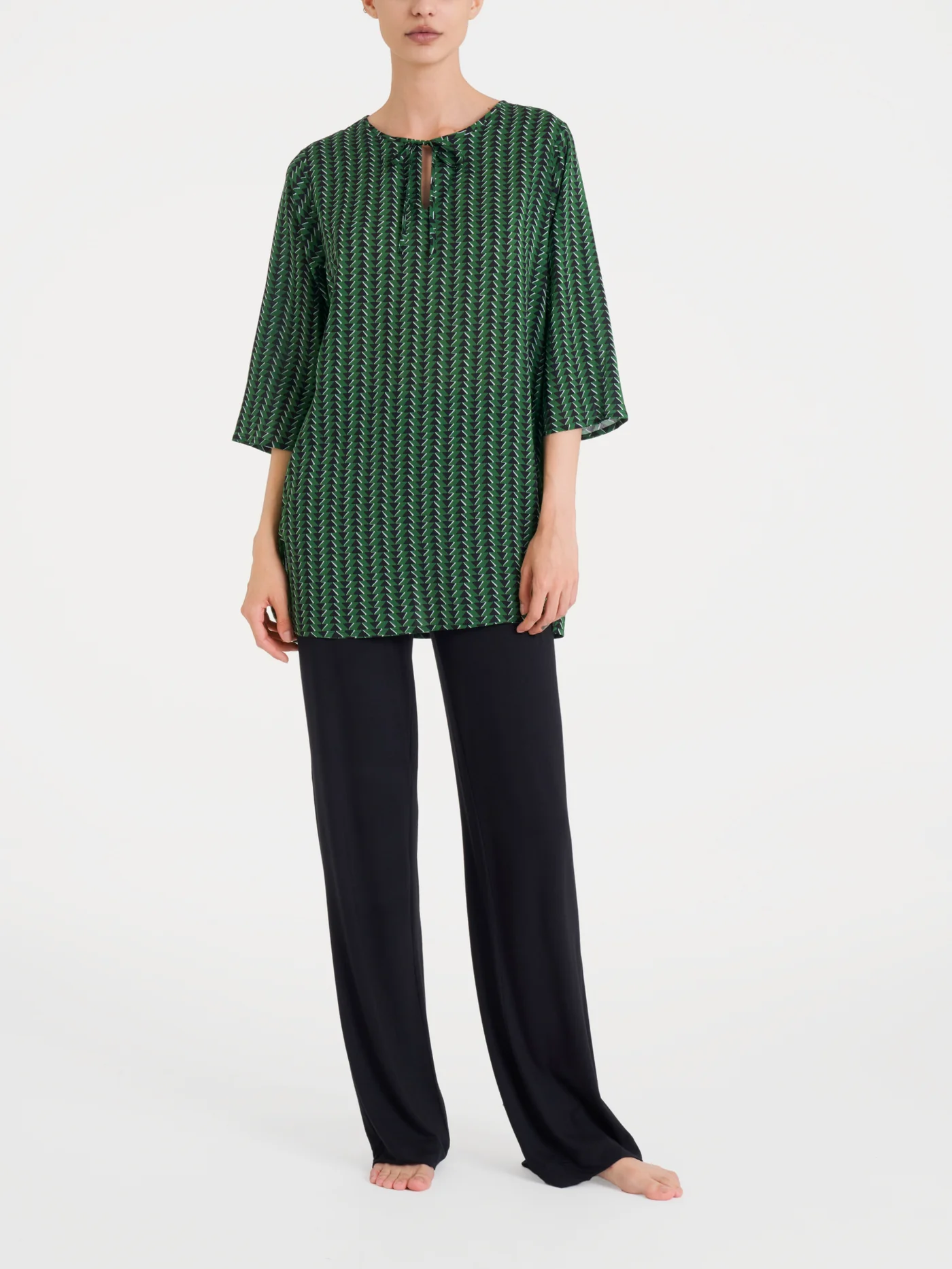 BLUSA LUNGA CON MANICA 3/4-RAGNO - immagine 4