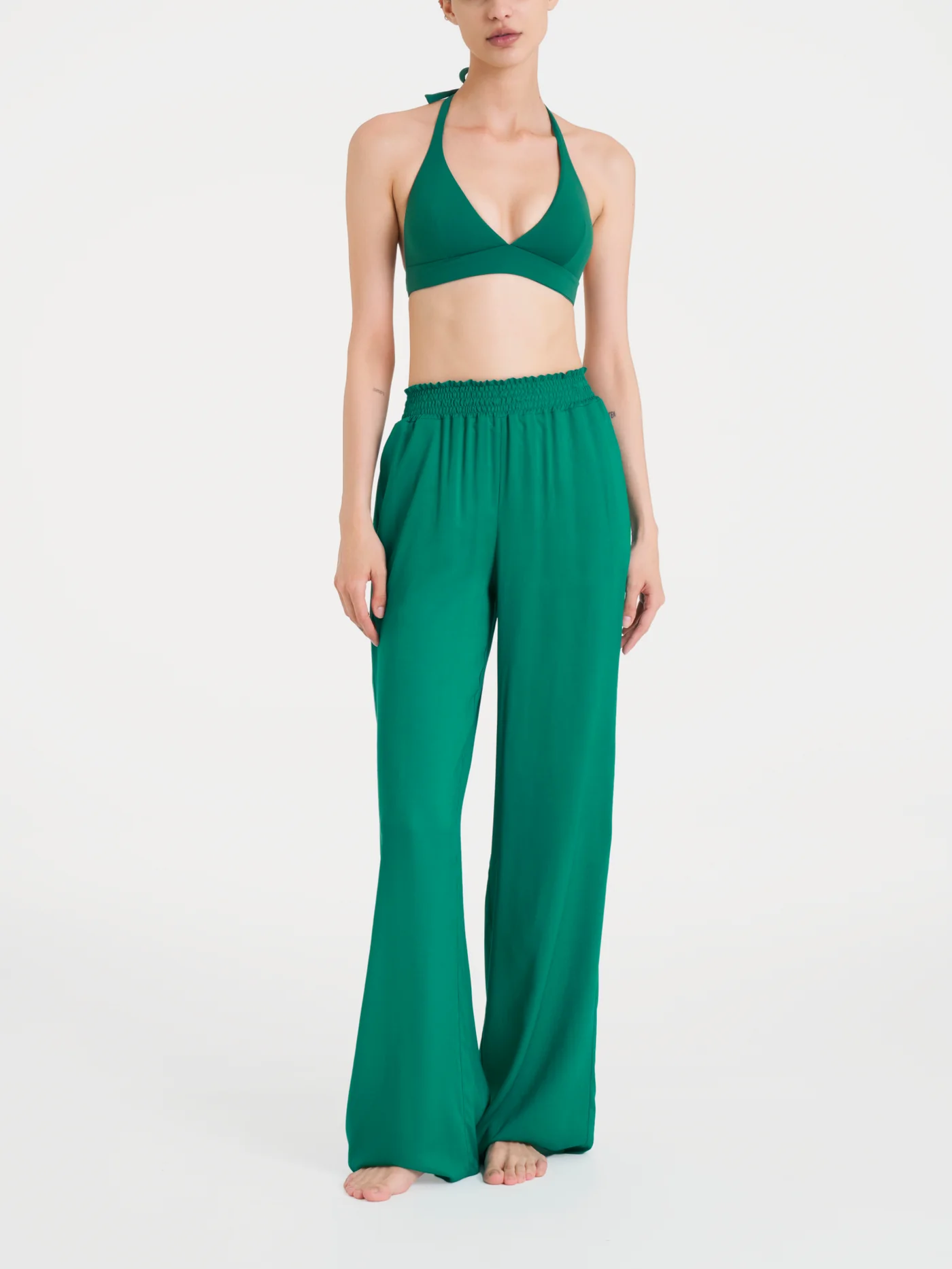 PANTALONE LARGO CON ARRICCIATURA-RAGNO - immagine 4