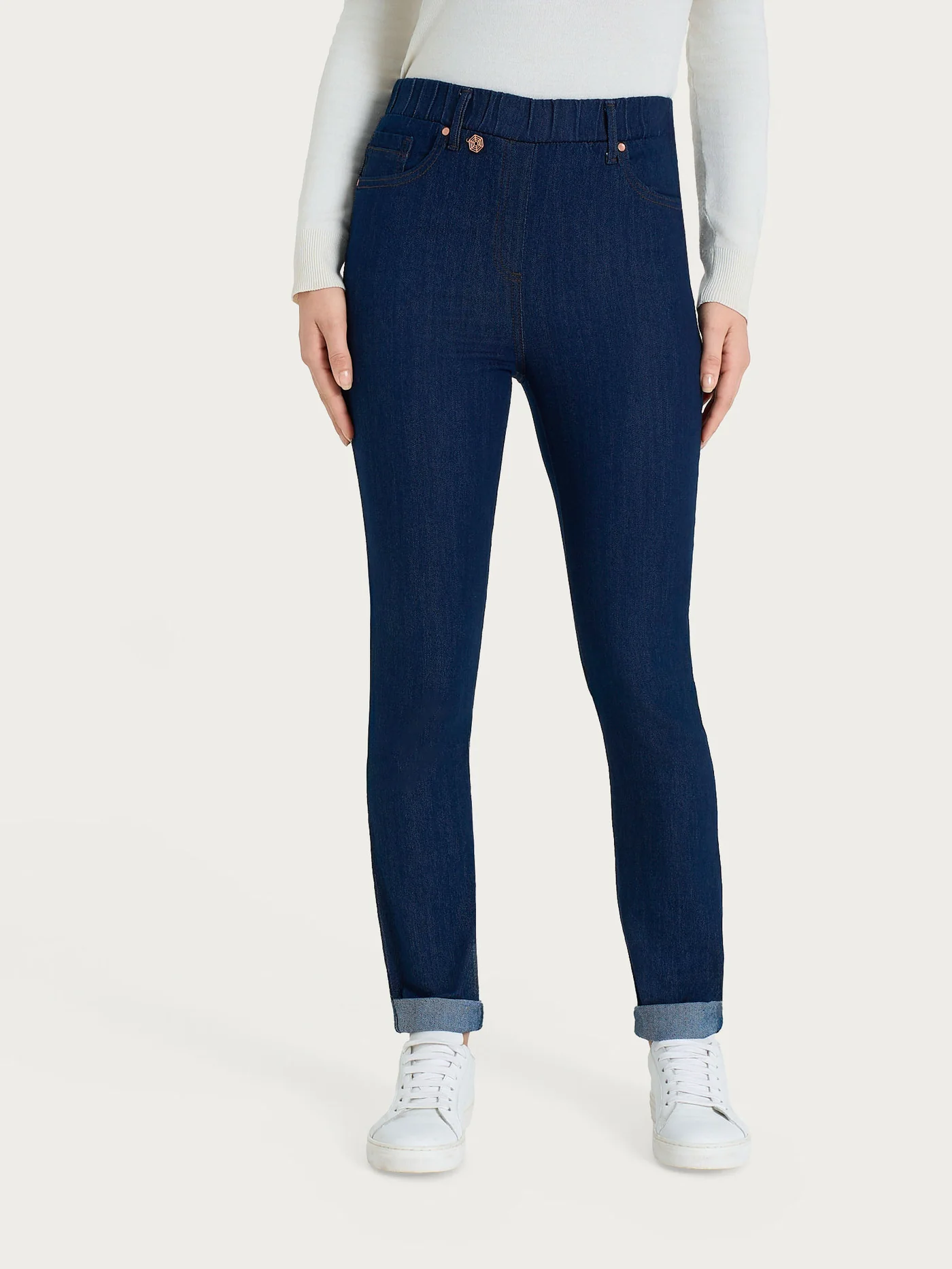JEANS A 5 TASCHE STRETTO ALLA CAVIGLIA-RAGNO ( mis.2-7)