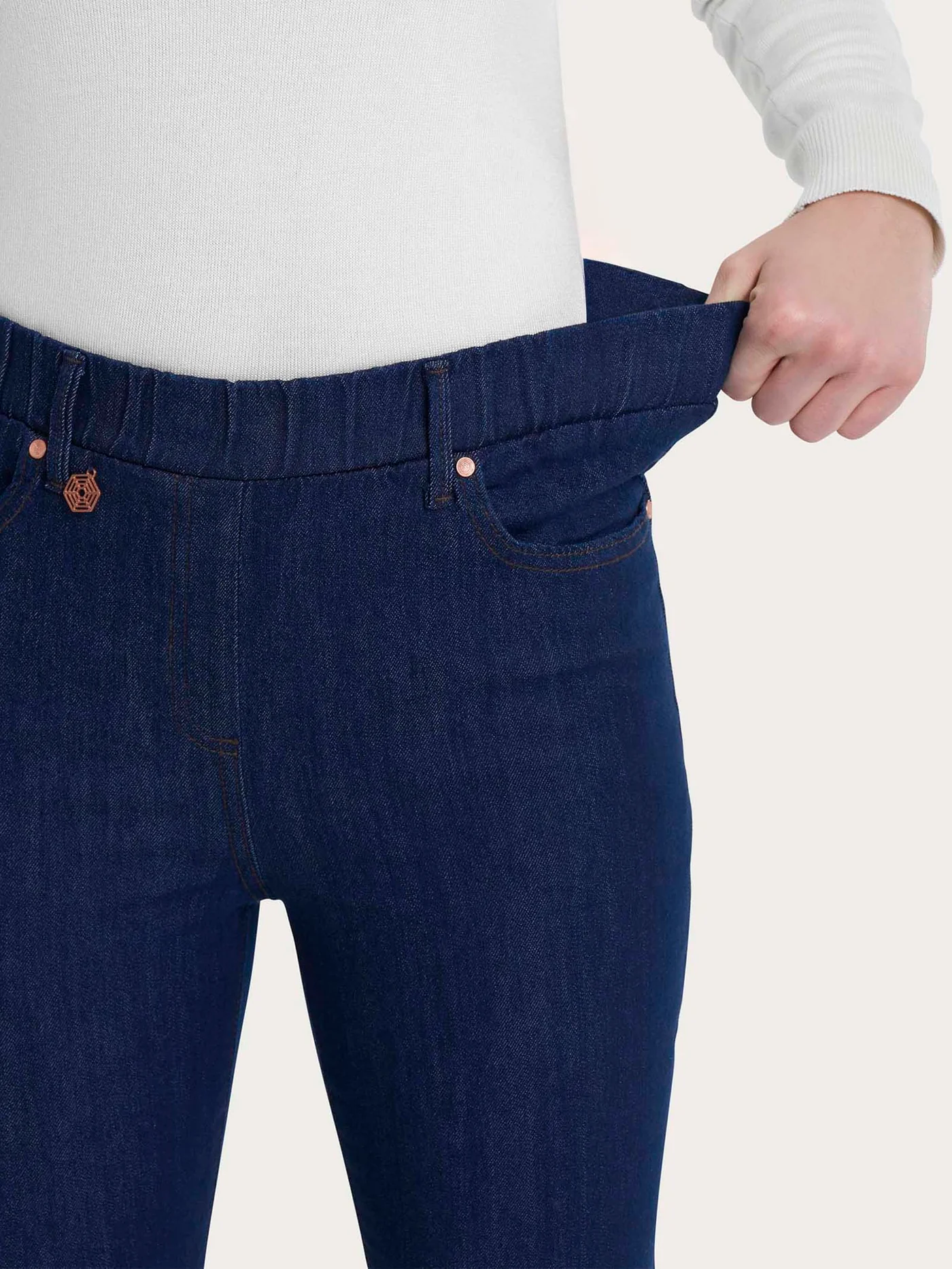 JEANS A 5 TASCHE STRETTO ALLA CAVIGLIA-RAGNO ( mis.2-7) - immagine 3