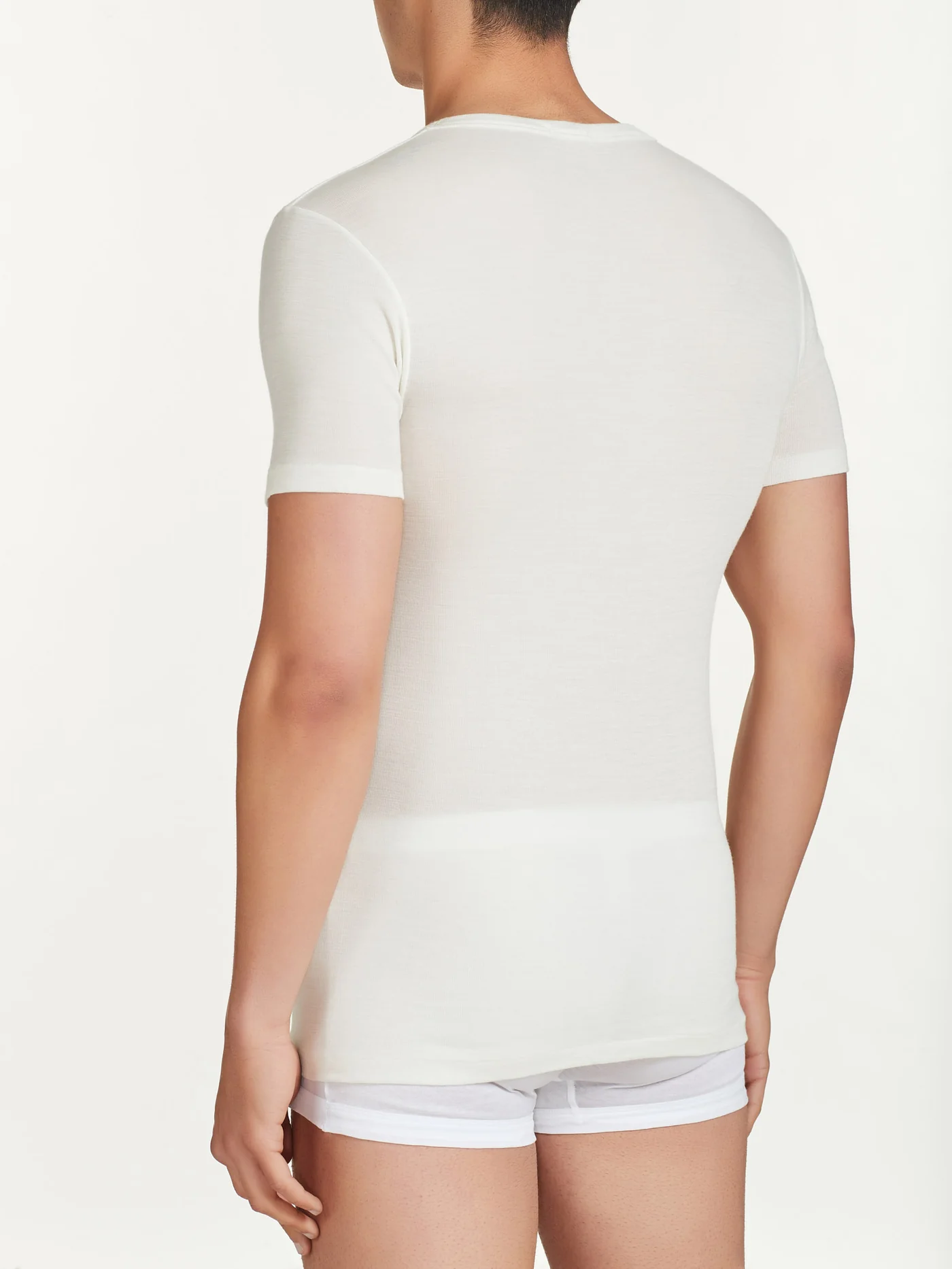 MAGLIA UOMO M/C SCOLLO A V LANA E SETA-RAGNO(mis.4-5) - immagine 3