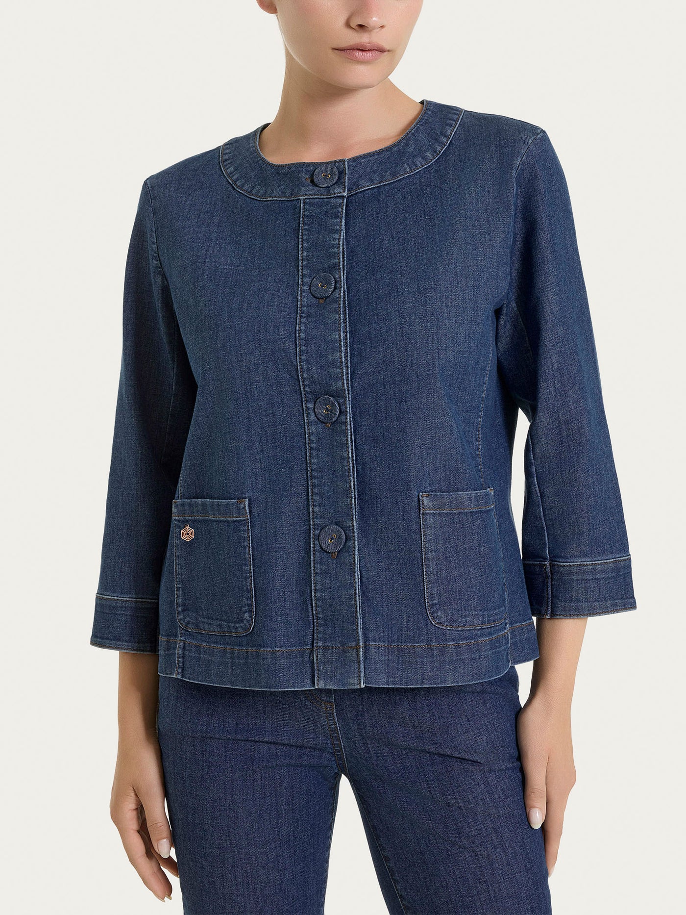 GIACCA DI JEANS MANICA3/4-RAGNO(44/48)
