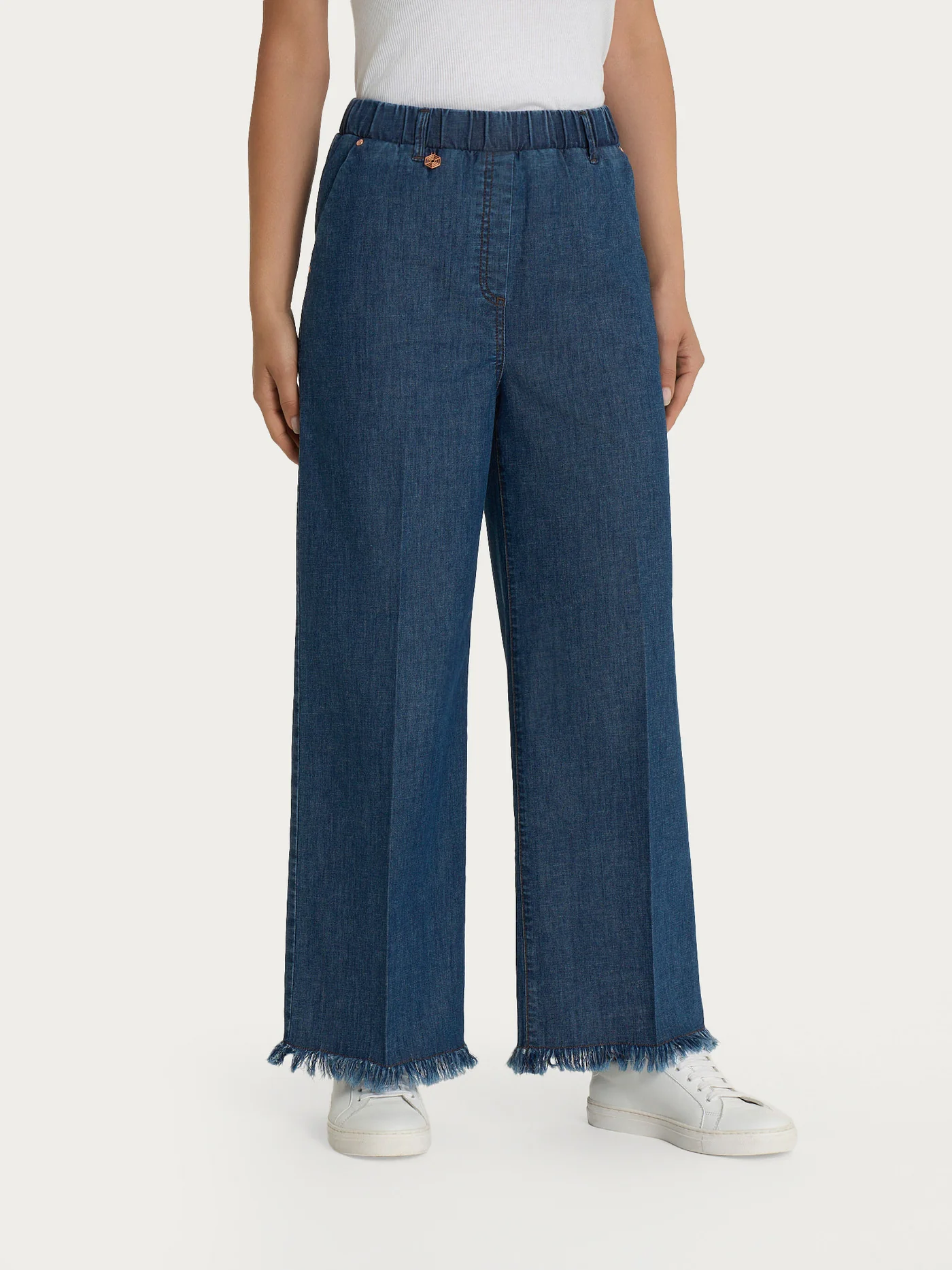 JEANS SFRANGIATO AMPIO ALLA CAVIGLIA(tg.42-52)-RAGNO