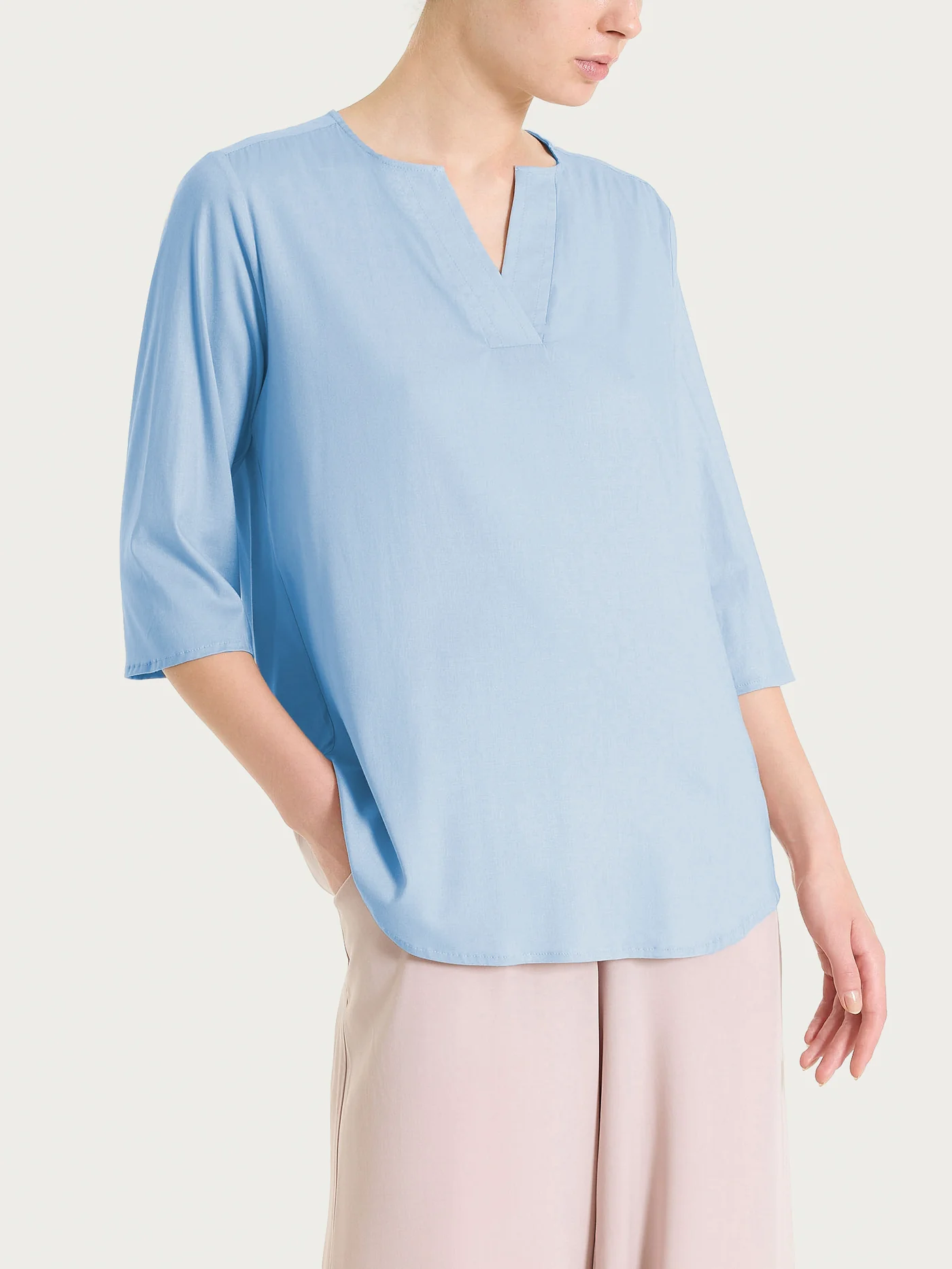 BLUSA CON SCOLLO A V E MANICA 3/4(42/48)-RAGNO - immagine 5
