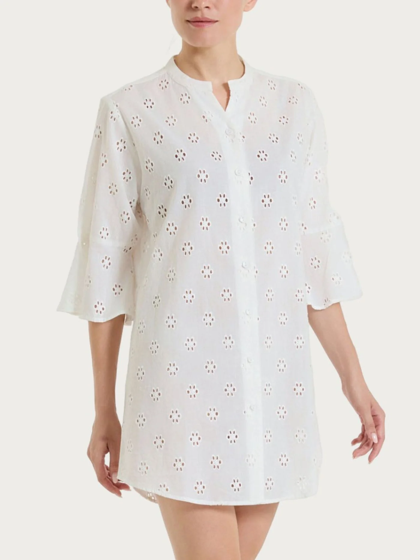 CAMICIA ABITO IN SANGALLO(40/46)-RAGNO
