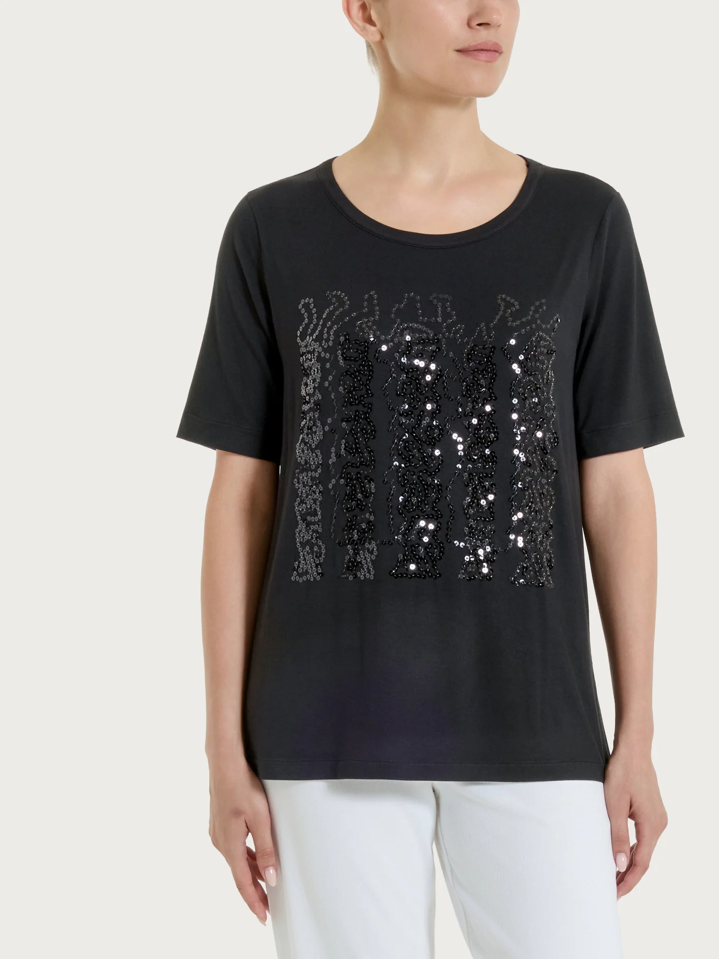 MAGLIETTA CON PAILLETTES(42/52)-RAGNO